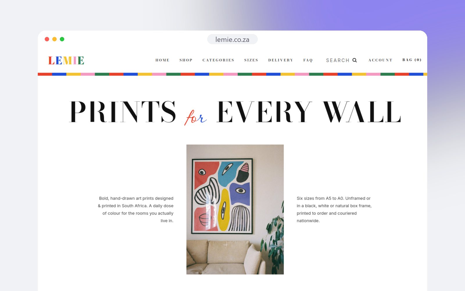 Lemie website by Ikonik Studio