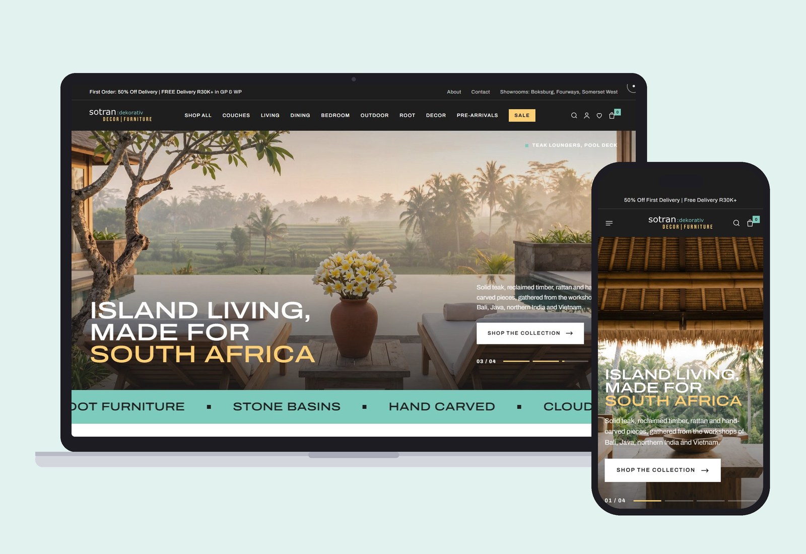 Sotran Dekorativ online furniture store on desktop and mobile